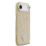Apple iPhone 17 Air Kılıf Guess Orjinal Lisanslı M-safe Şarj Özellikli Metal Kamera Çerçeveli Üçgen Logolu Glitter Kapak