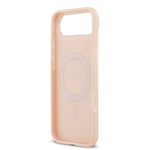 Apple iPhone 17 Air Kılıf Guess Orjinal Lisanslı M-safe Şarj Özellikli Taneli Çiçek Tasarımlı Metal Yazı Logolu Kapak