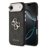 Apple iPhone 17 Air Kılıf Guess Orjinal Lisanslı Gold Metal Kamera Çerçeveli 4G Desenli Metal Büyük 4G ve Yazı Logolu Kapak