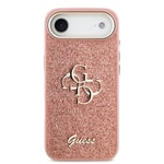 Apple iPhone 17 Air Kılıf Guess Orjinal Lisanslı 4G Büyük Metal Kamera Çerçeveli ve Logolu Glitter Kapak