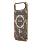 Apple iPhone 17 Air Kılıf Guess Orjinal Lisanslı M-safe Şarj Özellikli IML Baskılı Klasik Logolu 4G Desenli Kapak