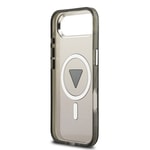 Apple iPhone 17 Air Kılıf Guess Orjinal Lisanslı M-safe Şarj Özellikli IML Baskılı Üçgen Logolu Metal Kamera Çerçeveli Kapak
