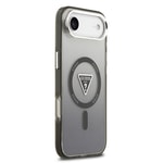 Apple iPhone 17 Air Kılıf Guess Orjinal Lisanslı M-safe Şarj Özellikli IML Baskılı Üçgen Logolu Metal Kamera Çerçeveli Kapak
