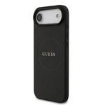 Apple iPhone 17 Air Kılıf Guess Orjinal Lisanslı M-safe Şarj Özellikli Yazı Logolu PU Deri Kapak