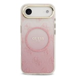 Apple iPhone 17 Air Kılıf Guess Orjinal Lisanslı M-safe Şarj Özellikli 4G Desenli Simli Silikon Kapak