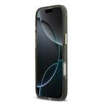 Apple iPhone 17 Air Kılıf Guess Orjinal Lisanslı M-safe Şarj Özellikli Üçgen Logolu Simli Leopar Desenli Kapak