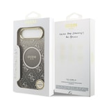 Apple iPhone 17 Air Kılıf Guess Orjinal Lisanslı M-safe Şarj Özellikli 4G Desenli Simli Silikon Kapak