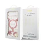 Apple iPhone 17 Air Kılıf Guess Orjinal Lisanslı M-safe Şarj Özellikli Transparan Resin Flowers Kapak