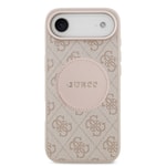 Apple iPhone 17 Air Kılıf Guess Orjinal Lisanslı M-safe Şarj Özellikli Yazı Logolu Circle Classic Kapak