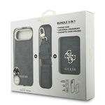 Apple iPhone 17 Air Kılıf Guess Orjinal Lisanslı M-safe Şarj Özellikli Askılı ve 4G Logo Kartlıklı Kapak