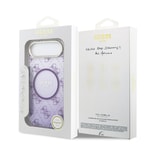 Apple iPhone 17 Air Kılıf Guess Orjinal Lisanslı M-safe Şarj Özellikli 4G Desenli Simli Silikon Kapak