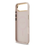 Apple iPhone 17 Air Kılıf Guess Orjinal Lisanslı M-safe Şarj Özellikli Gold Metal Kamera Çerçeveli Taşlı 4G Logolu Kapak