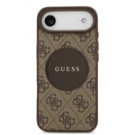 Apple iPhone 17 Air Kılıf Guess Orjinal Lisanslı M-safe Şarj Özellikli Yazı Logolu Circle Classic Kapak