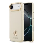 Apple iPhone 17 Air Kılıf Guess Orjinal Lisanslı M-safe Şarj Özellikli Grained Yazı ve Taşlı 4G Logolu Kapak