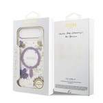 Apple iPhone 17 Air Kılıf Guess Orjinal Lisanslı M-safe Şarj Özellikli Transparan Resin Flowers Kapak