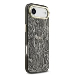 Apple iPhone 17 Air Kılıf Guess Orjinal Lisanslı M-safe Şarj Özellikli Yazı Logolu Python Desenli Kapak