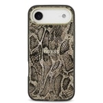 Apple iPhone 17 Air Kılıf Guess Orjinal Lisanslı M-safe Şarj Özellikli Yazı Logolu Python Desenli Kapak