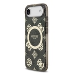 Apple iPhone 17 Air Kılıf Guess Orjinal Lisanslı M-safe Şarj Özellikli IML Peony ve 4G Desenli Klasik Logolu Kapak