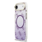 Apple iPhone 17 Air Kılıf Guess Orjinal Lisanslı M-safe Şarj Özellikli 4G Desenli Simli Silikon Kapak