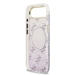 Apple iPhone 17 Air Kılıf Guess Orjinal Lisanslı M-safe Şarj Özellikli 4G Desenli Simli Silikon Kapak