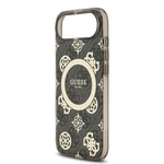 Apple iPhone 17 Air Kılıf Guess Orjinal Lisanslı M-safe Şarj Özellikli IML Peony ve 4G Desenli Klasik Logolu Kapak
