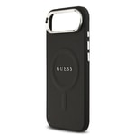 Apple iPhone 17 Air Kılıf Guess Orjinal Lisanslı M-safe Şarj Özellikli Klasik Yazı Logolu PU Deri Kapak