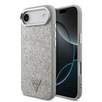 Apple iPhone 17 Air Kılıf Guess Orjinal Lisanslı M-safe Şarj Özellikli Metal Kamera Çerçeveli Üçgen Logolu Glitter Kapak