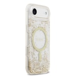 Apple iPhone 17 Air Kılıf Guess Orjinal Lisanslı M-safe Şarj Özellikli IML Baskılı Üçgen Logolu Metal Kamera Çerçeveli Kapak