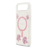Apple iPhone 17 Air Kılıf Guess Orjinal Lisanslı M-safe Şarj Özellikli Transparan Resin Flowers Kapak