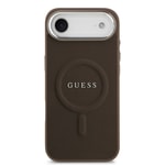 Apple iPhone 17 Air Kılıf Guess Orjinal Lisanslı M-safe Şarj Özellikli Klasik Yazı Logolu PU Deri Kapak
