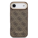 Apple iPhone 17 Air Kılıf Guess Orjinal Lisanslı M-safe Şarj Özellikli Askılı ve 4G Logo Kartlıklı Kapak