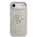 Apple iPhone 17 Air Kılıf Guess Orjinal Lisanslı 4G Büyük Metal Kamera Çerçeveli ve Logolu Glitter Kapak