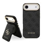 Apple iPhone 17 Air Kılıf Guess Orjinal Lisanslı M-safe Şarj Özellikli 4G Metal Büyük Logolu Kartlıklı Kapak