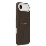 Apple iPhone 17 Air Kılıf Guess Orjinal Lisanslı M-safe Şarj Özellikli Klasik Yazı Logolu PU Deri Kapak