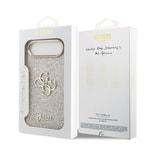 Apple iPhone 17 Air Kılıf Guess Orjinal Lisanslı 4G Büyük Metal Kamera Çerçeveli ve Logolu Glitter Kapak