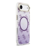 Apple iPhone 17 Air Kılıf Guess Orjinal Lisanslı M-safe Şarj Özellikli 4G Desenli Simli Silikon Kapak