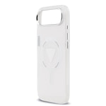 Apple iPhone 17 Air Kılıf Guess Orjinal Lisanslı M-safe Şarj Özellikli IML Baskılı Üçgen Logolu Metal Kamera Çerçeveli Kapak