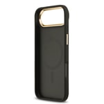 Apple iPhone 17 Air Kılıf Guess Orjinal Lisanslı M-safe Şarj Özellikli Grained Yazı ve Taşlı 4G Logolu Kapak