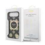 Apple iPhone 17 Air Kılıf Guess Orjinal Lisanslı M-safe Şarj Özellikli IML Peony ve 4G Desenli Klasik Logolu Kapak
