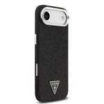 Apple iPhone 17 Air Kılıf Guess Orjinal Lisanslı M-safe Şarj Özellikli Metal Kamera Çerçeveli Üçgen Logolu Glitter Kapak