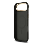 Apple iPhone 17 Air Kılıf Guess Orjinal Lisanslı M-safe Şarj Özellikli Gold Metal Kamera Çerçeveli Taşlı 4G Logolu Kapak