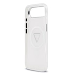 Apple iPhone 17 Air Kılıf Guess Orjinal Lisanslı M-safe Şarj Özellikli IML Baskılı Üçgen Logolu Metal Kamera Çerçeveli Kapak