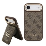 Apple iPhone 17 Air Kılıf Guess Orjinal Lisanslı M-safe Şarj Özellikli 4G Metal Büyük Logolu Kartlıklı Kapak