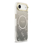 Apple iPhone 17 Air Kılıf Guess Orjinal Lisanslı M-safe Şarj Özellikli 4G Desenli Simli Silikon Kapak