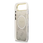 Apple iPhone 17 Air Kılıf Guess Orjinal Lisanslı M-safe Şarj Özellikli 4G Desenli Simli Silikon Kapak