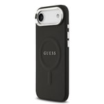 Apple iPhone 17 Air Kılıf Guess Orjinal Lisanslı M-safe Şarj Özellikli Klasik Yazı Logolu PU Deri Kapak