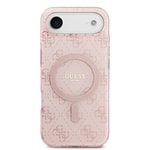 Apple iPhone 17 Air Kılıf Guess Orjinal Lisanslı M-safe Şarj Özellikli IML Baskılı Klasik Logolu 4G Desenli Kapak