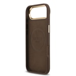 Apple iPhone 17 Air Kılıf Guess Orjinal Lisanslı M-safe Şarj Özellikli 4G Desenli PU Metal Plaka Klasik Logolu Kapak