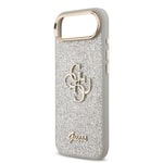 Apple iPhone 17 Air Kılıf Guess Orjinal Lisanslı 4G Büyük Metal Kamera Çerçeveli ve Logolu Glitter Kapak