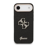 Apple iPhone 17 Air Kılıf Guess Orjinal Lisanslı 4G Büyük Metal Kamera Çerçeveli ve Logolu Glitter Kapak